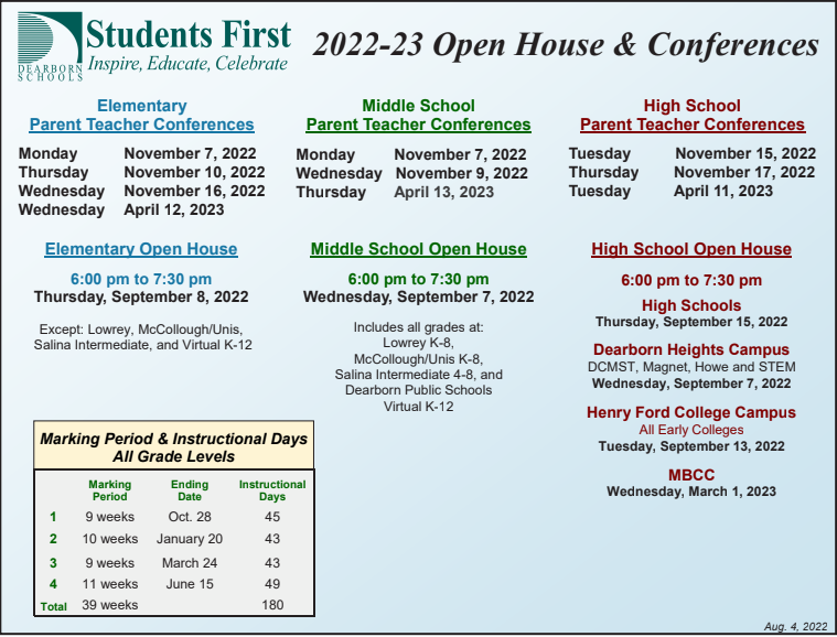 Open House  – join us Tuesday, Sept. 13      6:00 – 7:30